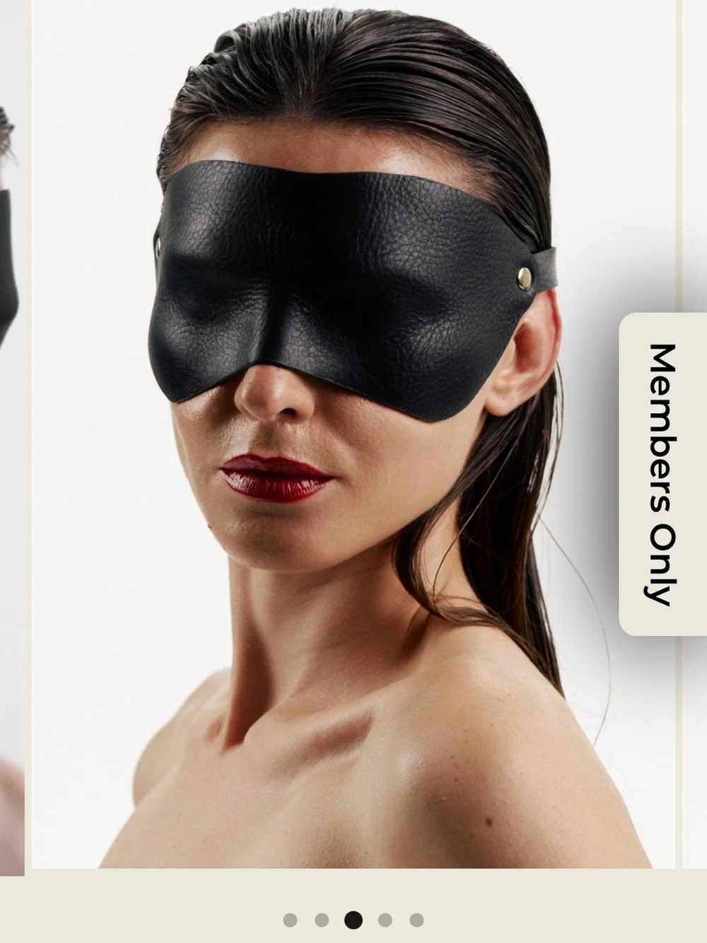 Black Authentic Leather Eye Mask Blindfold